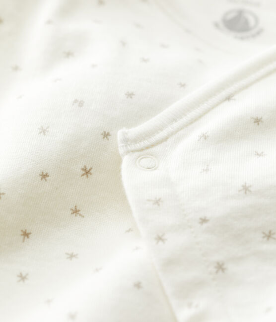Baby-Strampler aus Bio-Baumwolle weiss MARSHMALLOW/weiss MULTICO