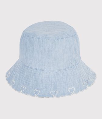 Breitkrempiger Kinder-Sonnenhut aus Chambray