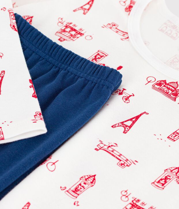 Pyjama  en coton blau/vielfarbig