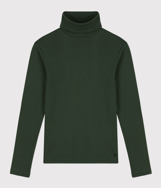 Rollkragenshirt aus Baumwolle f&uuml;r Damen gr&uuml;n