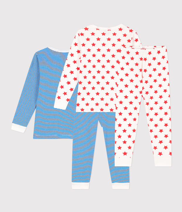 2er-Set Kinderpyjamas aus Baumwolle mit Sternen und Streifen vielfarbig