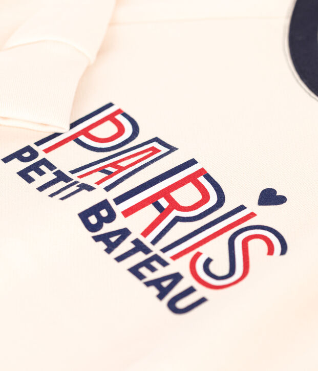 Damen-Sweatshirt aus Molton naturfarben