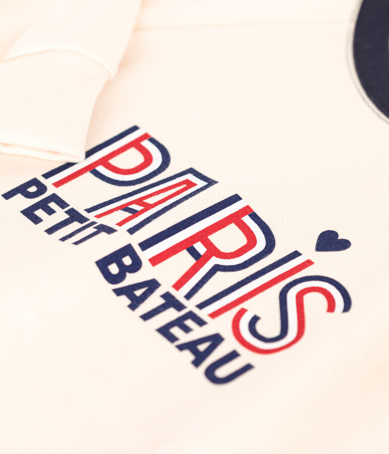 Damen-Sweatshirt aus Molton naturfarben