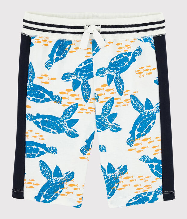 Kinder-Bermuda aus Baumwolle f&uuml;r Jungen weiss/vielfarbig