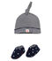 Baby Jungen Mütze und Schuhe im Set blau SMOKING/weiss MULTICO