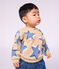 Baby-Sweatshirt aus Baumwolle mit Hertmotiv beige/vielfarbig
