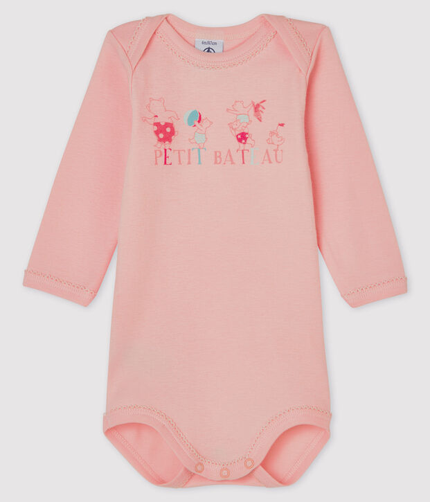 Lang&auml;rmliger Baby-Body f&uuml;r M&auml;dchen rosa