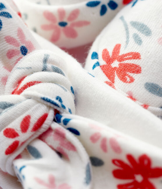 Set mit Haarband und Schuhen aus Bio-Baumwolle mit Blumenmuster für Mädchen variante 1