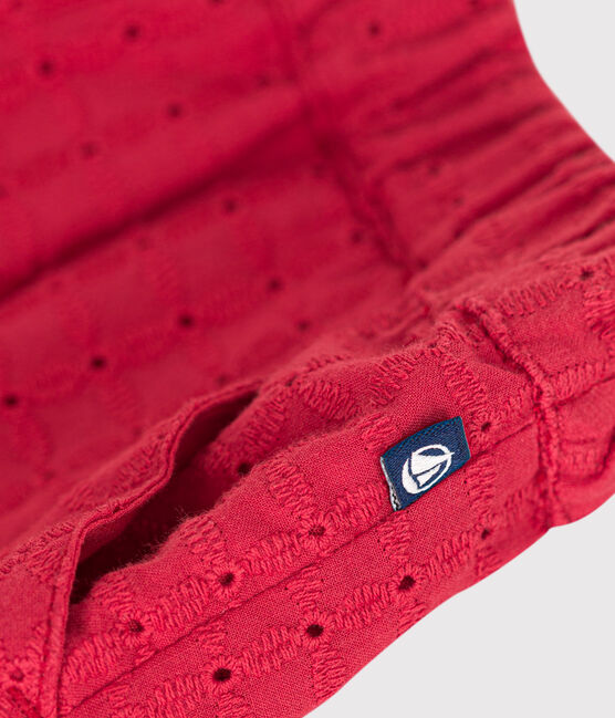 Baby-Shorts aus Popeline mit Lochspitze SPI