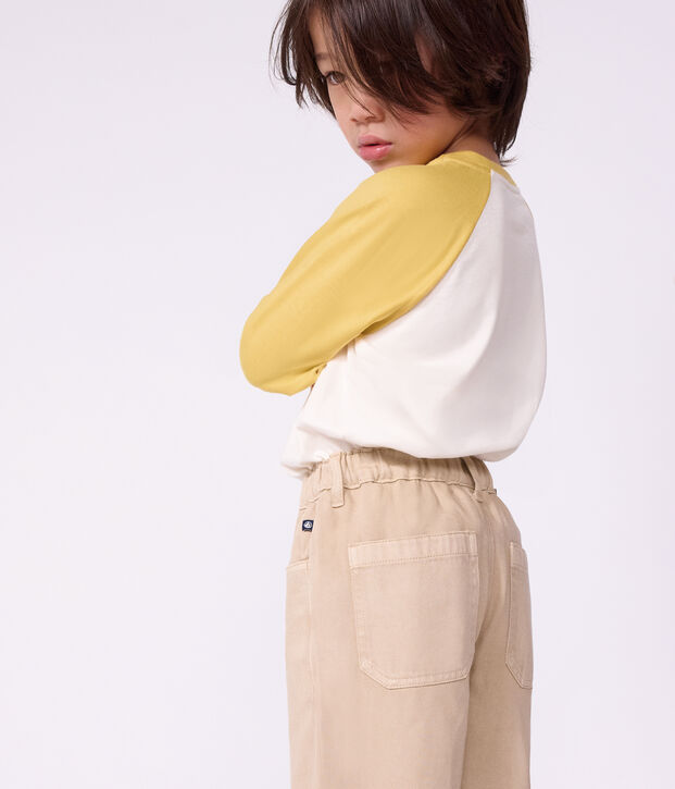 5-Pocket Kinder-Hose aus Denim beige