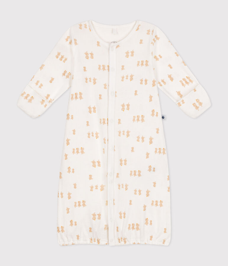 Baby Kombi-Overall aus Baumwolle weiss/grau