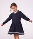 Lang&auml;rmeliges Kinder-Kleid aus einfarbiger Baumwolle