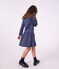 Lang&auml;rmeliges Kinder-Kleid aus Baumwolle mit Streifen blau/violett