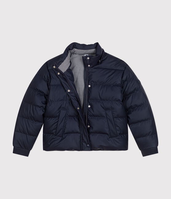 Damen-Winterjacke mit PU-Beschichtung blau SMOKING