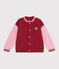 Kinder College-Jacke aus Baumwolle im Colorblock rot