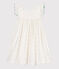 Ärmelloses Kinder-Kleid aus Baumwolle mit Pünktchenmuster weiss MARSHMALLOW/weiss MULTICO