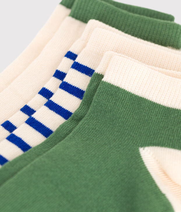 3er-Set Kinder-Socken aus Baumwolle mit Streifen vielfarbig