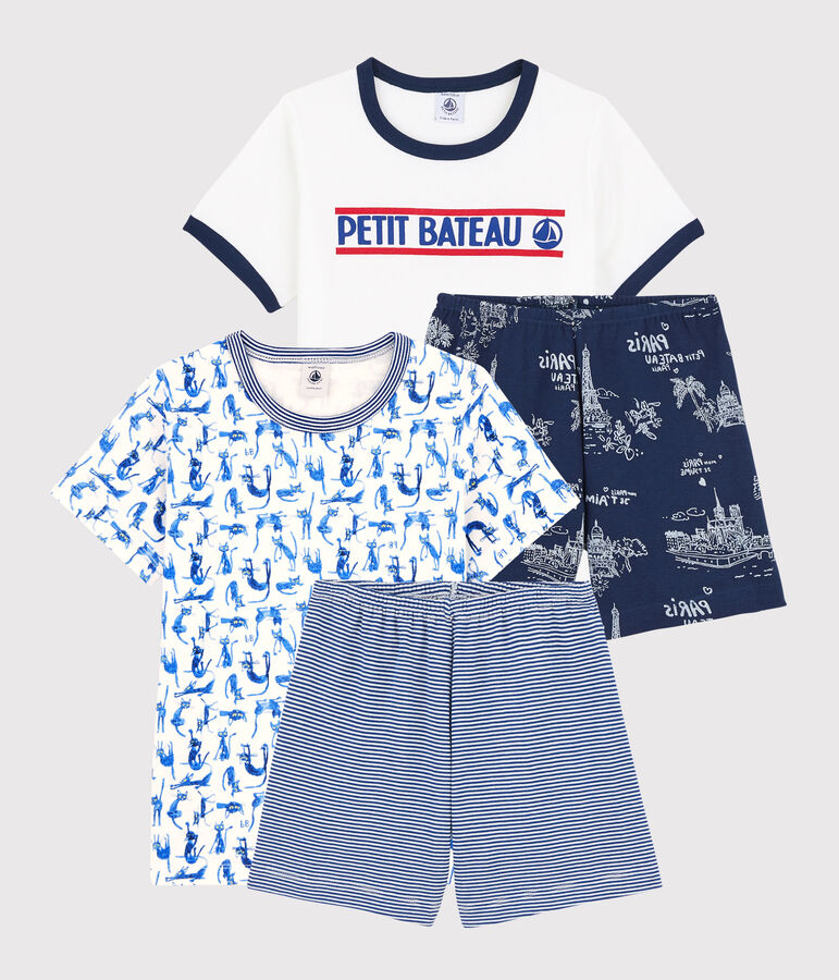 2er-Set Kinder-Kurzpyjamas aus Baumwolle f&uuml;r Jungen vielfarbig