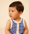 Baby-Kurzoverall aus Frottee blau SURF/ AVALANCHE