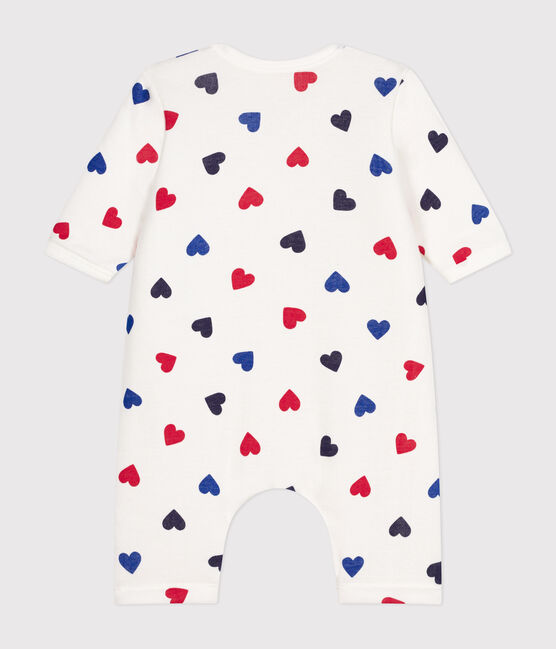 Langer, wattierter Baby-Overall aus Baumwolle weiss MARSHMALLOW/weiss MULTICO
