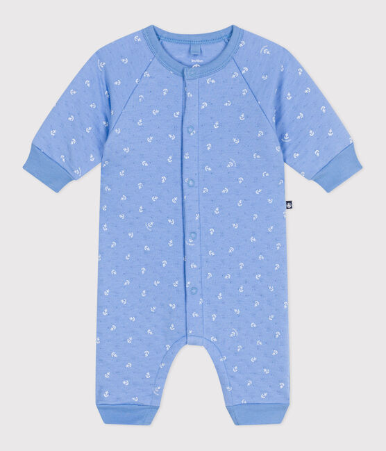 Strampler aus Baumwolle mit kleinen Ankern.  blau EDNA/weiss MARSHMALLOW