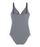 Ärmelloser damen-body aus extra feinem jersey blau ABYSSE/weiss LAIT