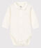 Langärmliger Babybody für Jungen weiss MARSHMALLOW