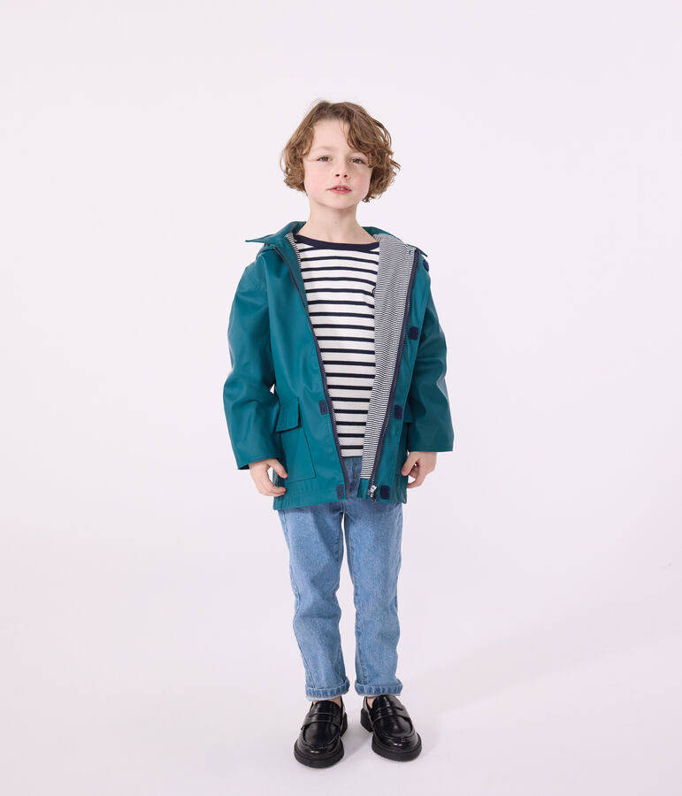 Klassische Kinder-Regenjacke f&uuml;r Jungen gr&uuml;n