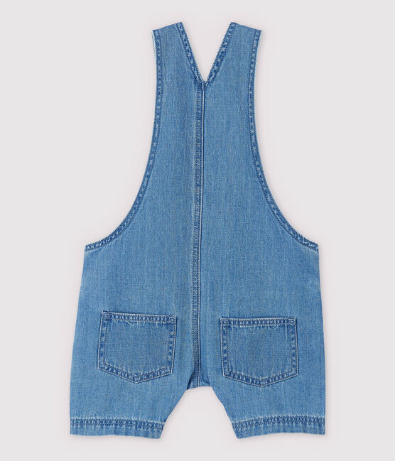 Kurze Baby-Latzhose aus hellem Denim blau DENIM CLAIR