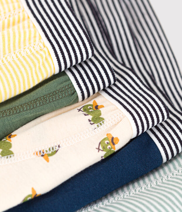 5er-Set Kinder-Boxershorts mit Tausendf&uuml;&szlig;ler-Motiv aus Baumwolle vielfarbig