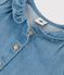Kurzärmelige Babybluse aus leichtem Bio-Denim blau DENIM CLAIR