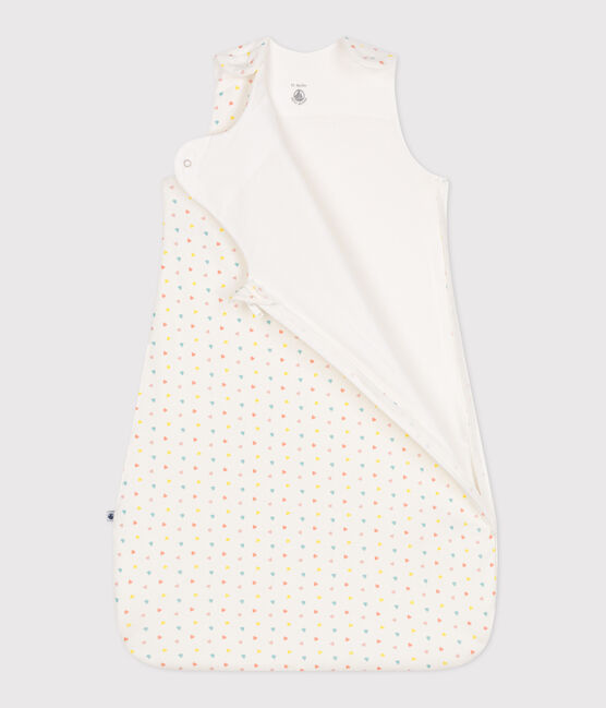 Babyschlafsack aus bedruckter Baumwolle, TOG 0,5 weiss MARSHMALLOW/weiss MULTICO