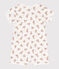 Bedruckter Baby-Kurzoverall aus Baumwolle weiss MARSHMALLOW/weiss MULTICO