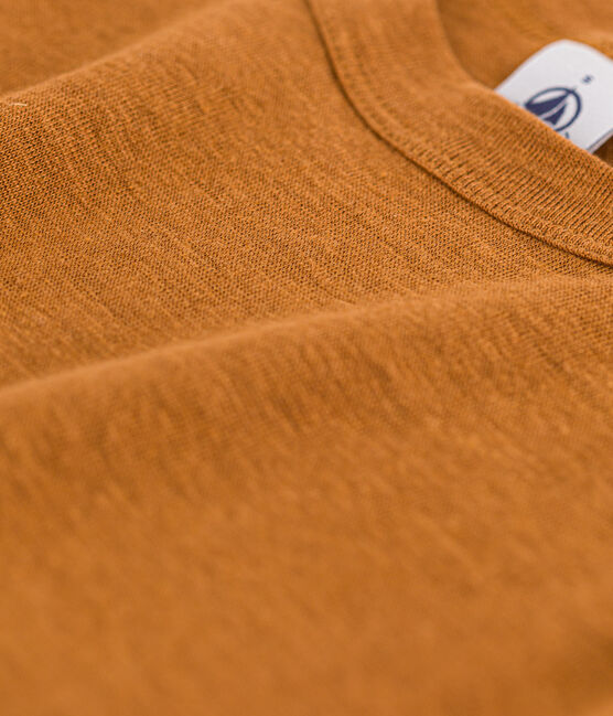 Damen-T-Shirt L’ICONIQUE aus Leinen braun TOAST