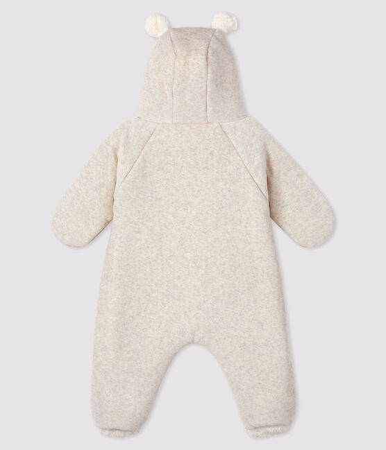 Baby-Bären-Overall aus Velours beige MONTELIMAR CHINE