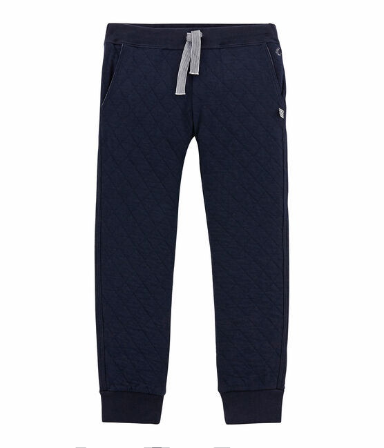 Gesteppte Jungen Hose aus gedoppeltem Jersey blau SMOKING
