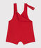 Kurze Baby-Latzhose aus leichtem Molton rot AURORA