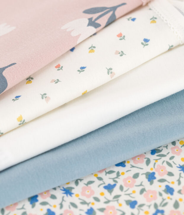 5er-Set gebl&uuml;mte tr&auml;ger-body aus Baumwolle vielfarbig