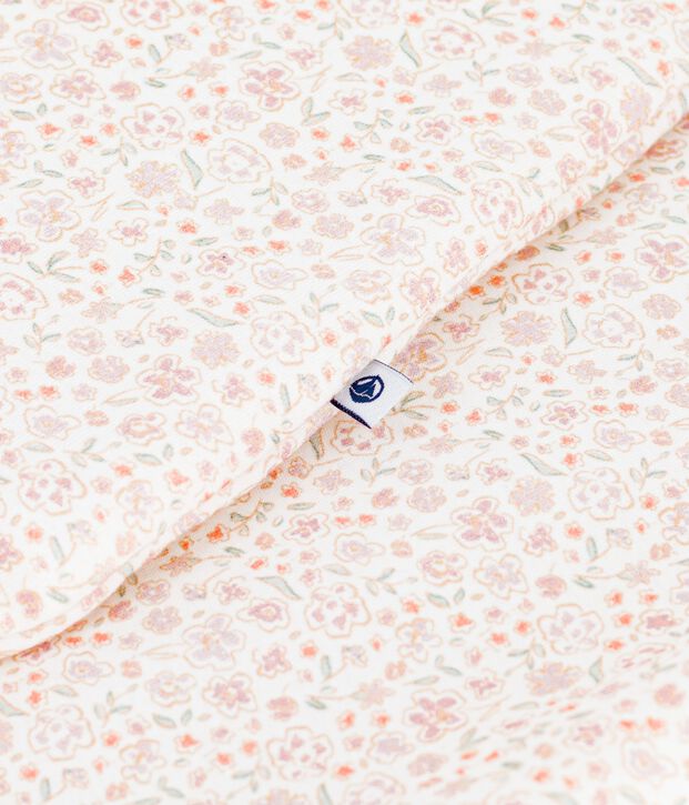 Babyschlafsack aus Baumwolle mit Blumenmotiv TOG-Wert 1,5 weiss/vielfarbig