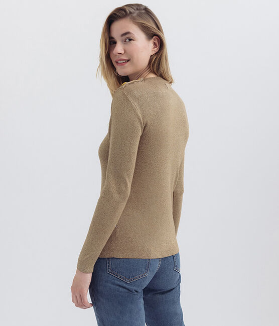 klassischer damenmarinepullover braun BRINDILLE/gelb DORE