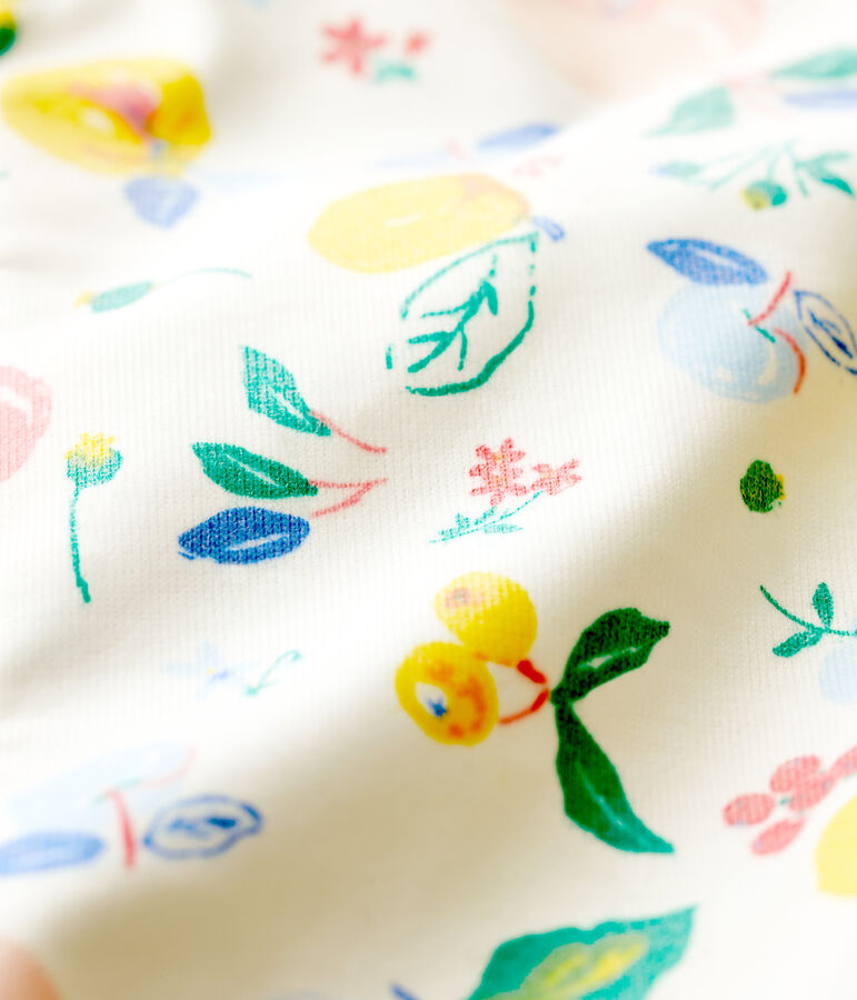 Baby-Windjacke aus beschichtetem Strick f&uuml;r Jungen weiss/vielfarbig