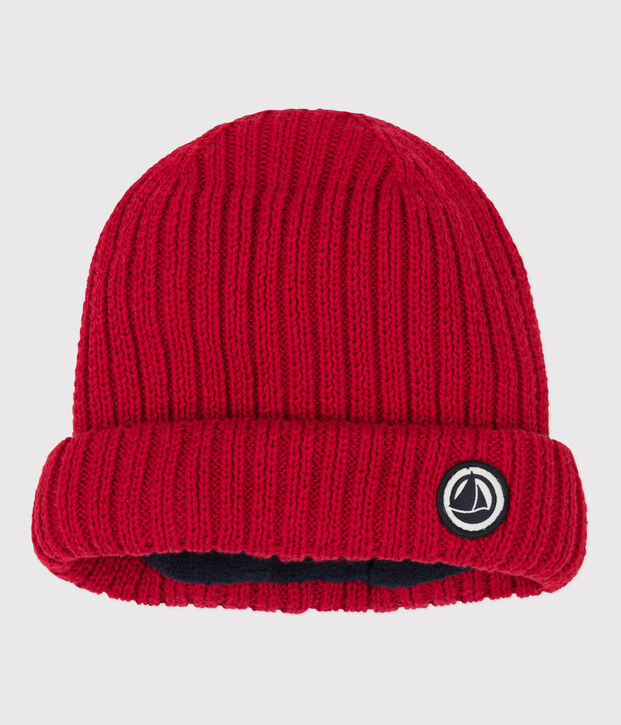 Baby-M&uuml;tzchen mit Fleece-F&uuml;tterung rot