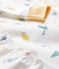 Kinderpyjama aus Molton mit Tiermotiv weiss MARSHMALLOW/weiss MULTICO