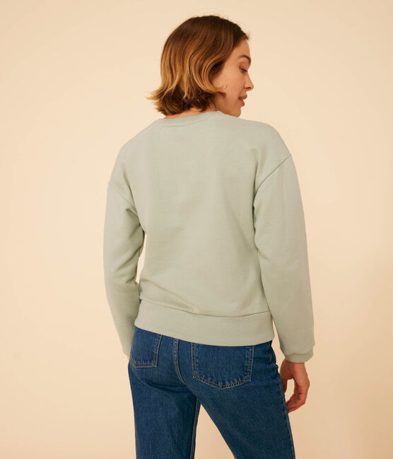 Damen-Sweatshirt aus Molton grün HERBIER