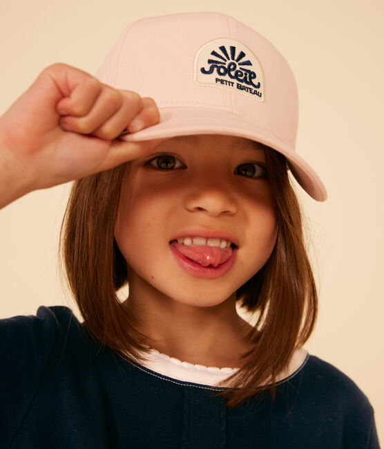 Schirmmütze aus rosa Denim Kinder rosa SALINE