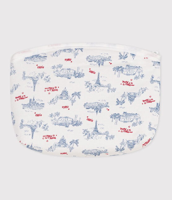 Baby-Täschchen aus Baumwolle mit Paris-Motiv weiss MARSHMALLOW/weiss MULTICO