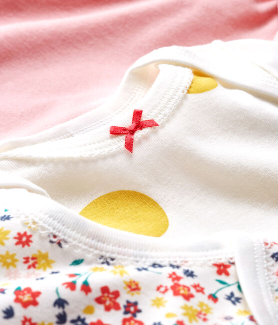 Trio langärmelige Baby-Bodys für Mädchen variante 1