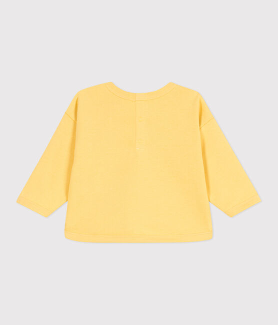 Einfarbiges Baby-Sweatshirt aus Baumwolle gelb ORGE