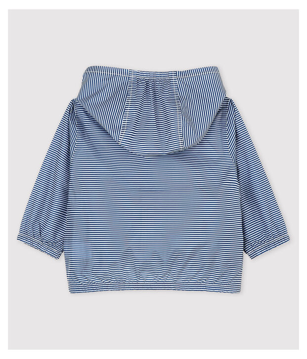 Baby-Windjacke aus recyceltem Polyamid M&auml;dchen/Jungen blau/weiss