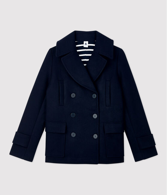 Damen-Caban aus Wolle blau SMOKING